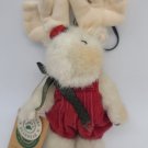 Boyds 7" Plush Mabel Witmoose Christmas Ornament Holiday Red Corduroy 56172