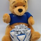 RARE Winnie the Pooh Happy Hanukkah w Festive Present Plush 10" Disney CLEAN