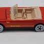 1983 Hot Wheels Red '65 Ford Mustang Convertible Car White Walls Hood Open 1:64