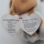 TY Beanie Baby - WRINKLES the Bull Dog (8 inch) Style 4103 P.V.C. Pellets