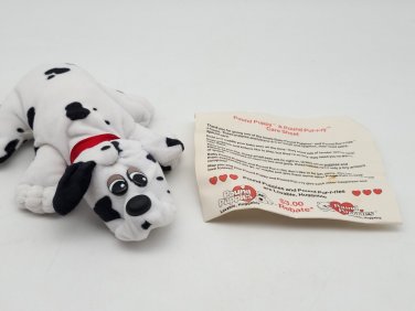 Vintage Pound Puppies 7" Black & White Dalmatian Spots Puppy Plush Tonka *NOS*