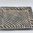 POTTERY BARN Glazed 10.5” Square Pewter Painted TRAY Not For Food/ Decorative