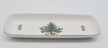 Nikko Christmas Tree Holiday Cracker Butter Olive Mint Dish