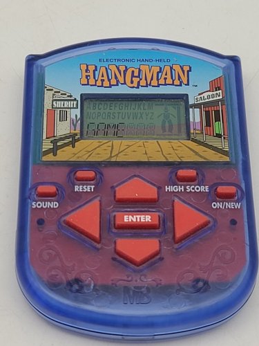 Hasbro 1995 Hand Held Hangman Electronic Word Guessing Game *WORKING*