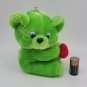 VINTAGE Oriental Trading Company GREEN Bear 11" Plush STUFFED ANIMAL * CLEAN*