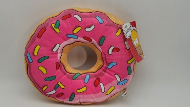 NWT Universal Studio THE SIMPSONS Pink Sprinkle Donut 10&acirc;�� Plush Pillow Groening