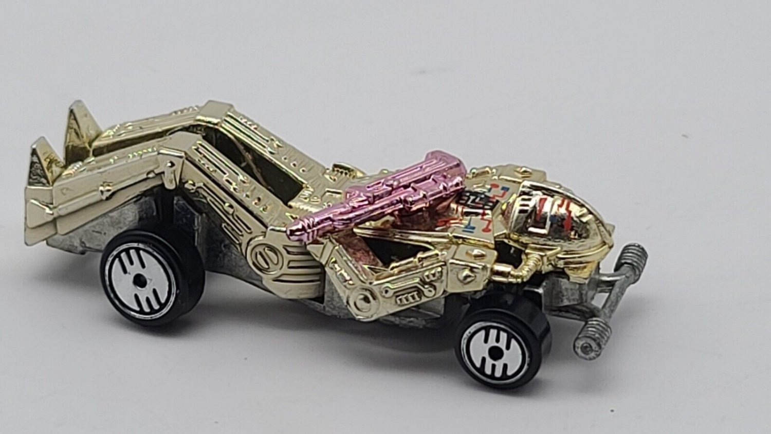 1986 Hot Wheels Silver Zombot Speed Demon Race Car Space Robot w