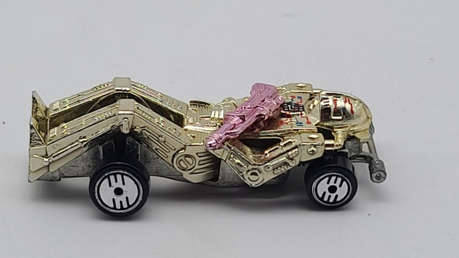 1986 Hot Wheels Silver Zombot Speed Demon Race Car Space Robot w