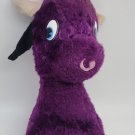 Vintage 1950s  Carnival Fair Prize Bull Plush Purple Stuffed Animal ULTRA RARE