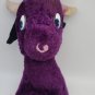 Vintage 1950s  Carnival Fair Prize Bull Plush Purple Stuffed Animal ULTRA RARE