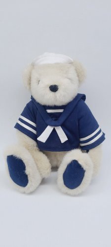 The Royal Copenhagen Sailor Bear 9" Plush Blue & White Navy Uniform Teddy Used