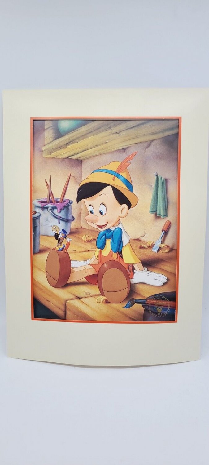 Vintage 1993 Disney Pinocchio Exclusive Commemorative Lithograph