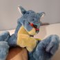 Rare Vintage Navy & Gold Dragon Plush Hand Puppet Lucy's Toys LARGE Stuffed Toy