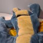 Rare Vintage Navy & Gold Dragon Plush Hand Puppet Lucy's Toys LARGE Stuffed Toy