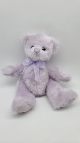 First and Main Sorbet Purple Teddy Bear Plush Stuffed Animal Toy Lace Paws 12"