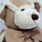 Bath & Body Works Teddy Bear Gingerbread Brown White Faux Suede