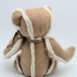 Bath & Body Works Teddy Bear Gingerbread Brown White Faux Suede