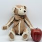Bath & Body Works Teddy Bear Gingerbread Brown White Faux Suede