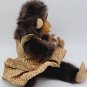 Vintage 1994 Hosung Monkey Orangutan Julious w/Print Dress Plush Hand Puppet
