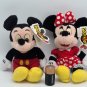 NWT Mouseketoy Walt Disney World Plush Mickey & Minnie Mouse 7" Stuffed Animal