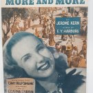 1944 "Cant Help Singing" "More and More" Movie/Song Sheet Music
