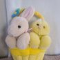 E&J Classic Easter Plush w/ Bunny and Chick in Basket *ULTRA RARE*