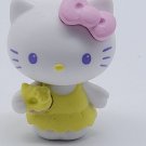 Hello Kitty Series 2 Yellow Costume/Pink Bow 1.5" Mini Figure Sanrio Just Play