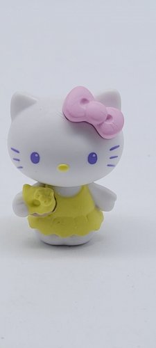 Hello Kitty Series 2 Yellow Costume/Pink Bow 1.5" Mini Figure Sanrio Just Play