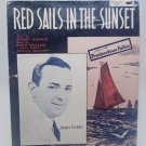 Red Sails In The Sunset Sheet Music Vintage 1935  Jimmy Dorsey