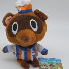 Nintendo Animal Crossing Plush Racoon Tom Nook Small 8" 2015 San-Ei-Boeki CLEAN