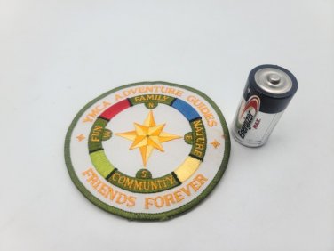 Vintage YMCA Adventure Guides Friends Forever Compass Emblem