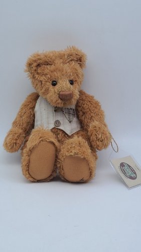 FIRST EDITION Art-Designed Collage Collectibles 'Owen' Plush Bear by GANZ