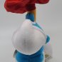 Vintage 1999 Blue Smurf Holding Red Mushroom Sitting Plush Stuffed Animal w/ TAG