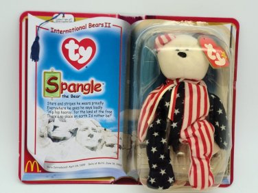TY "Spangle the Bear" International Bears II  Beanie Babies 2000 McDonalds
