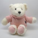 Ralph Lauren “The Romance Bear” White Teddy Bear Pink Hoodie Sweater Plush