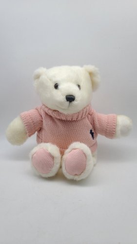 Ralph Lauren &acirc;��The Romance Bear&acirc;�� White Teddy Bear Pink Hoodie Sweater Plush