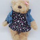 HOUSE of BLUES Denim Jacket 10" TEDDY BEAR Plush RARE ARCHIVE BEAR