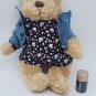 HOUSE of BLUES Denim Jacket 10" TEDDY BEAR Plush RARE ARCHIVE BEAR