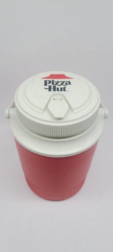 Vintage Pizza Hut Jug Cooler Gott 1502 1/2 Gallon Snap On Thermos  Red CLEAN
