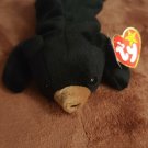 Ty Beanie Baby Blackie The Bear Plush Toy