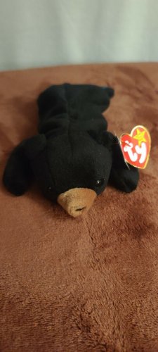 Ty Beanie Baby Blackie The Bear Plush Toy