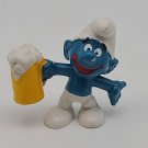 Smurfs Beer Smurf 20078 Classic 1975 Vintage Mug Figure PVC Toy Figurine Rare