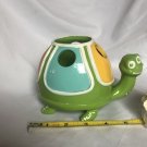 Multicolor Ceramic Turtle Shaped Planter Drainage Hole Succulent Planter 5.5"