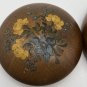 Hand Painted Floral Wooden Small Trinket Jewelry Round Box