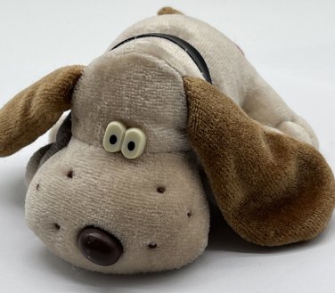 Vintage Kennel Kuddlees 6" Tan/Brown Puppy Stuffed Animal Plush Tara Toy