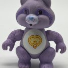 Vintage Care Bear BRIGHT HEART RACCOON Cousin Poseable Figure Purple 1985