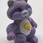 Vintage Care Bear BRIGHT HEART RACCOON Cousin Poseable Figure Purple 1985