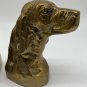 Die Cast Brass Looking Irish Setter Dog Head Bookends 1980s Vintage