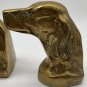 Die Cast Brass Looking Irish Setter Dog Head Bookends 1980s Vintage