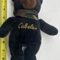 Cabela's 8 1/2" Black Bear Burt Beanie animal plush w Camouflage Bandanna
